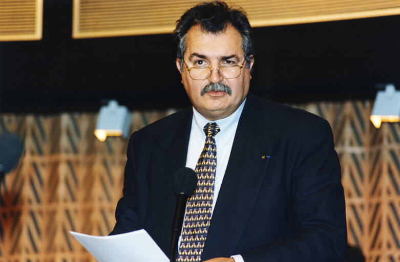 Jean-Antoine GIANSILY in plenary session in Strasbourg.