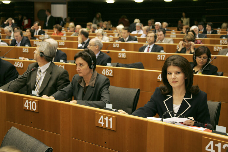 Monica Maria IACOB-RIDZI in plenary session in Brussels.