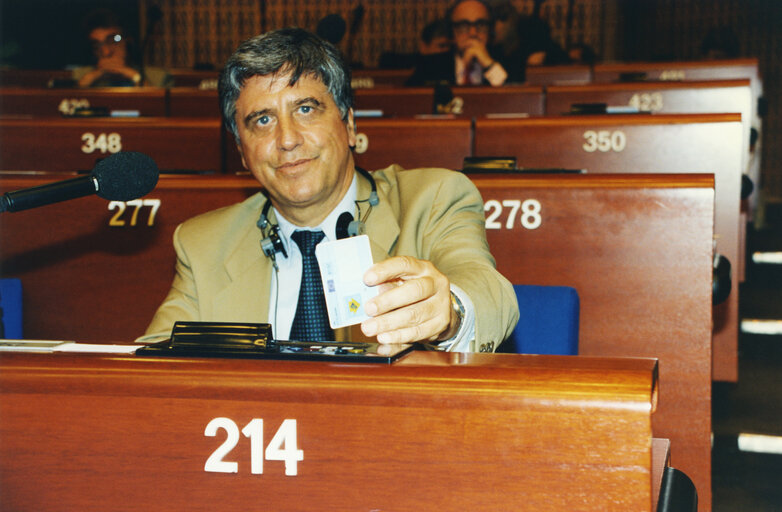 Peter KITTELMANN in plenary session in Strasbourg.