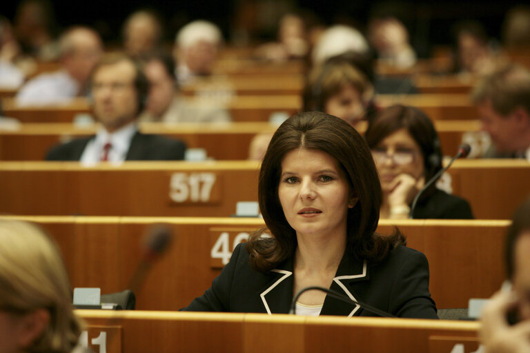 Monica Maria IACOB-RIDZI in plenary session in Brussels.