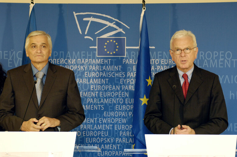 Press conference following the EP President's meeting with the President of the Council of Ministers of Bosnia - Herzegovina.