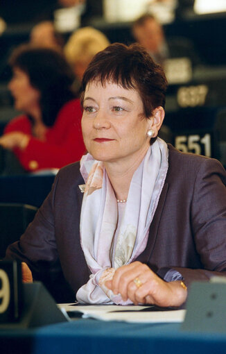 Photo 4: Baroness Sarah LUDFORD in plenary session in Strasbourg.