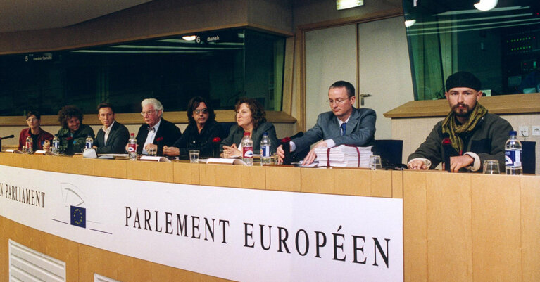 Fotografija 3: Press conference in Brussels over the reduction of the VAT on CDs