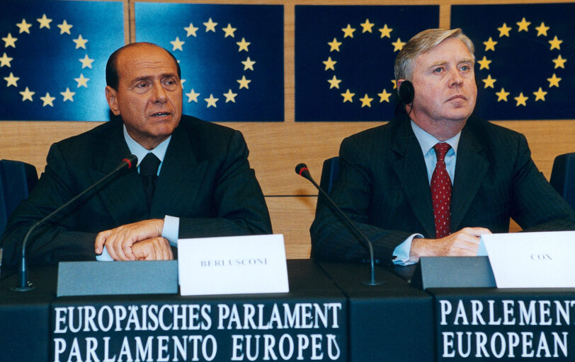 Photo 15 : Italy's Prime Minister visits the EP in Strasbourg to present the programme of the Italian Presidency of the Council