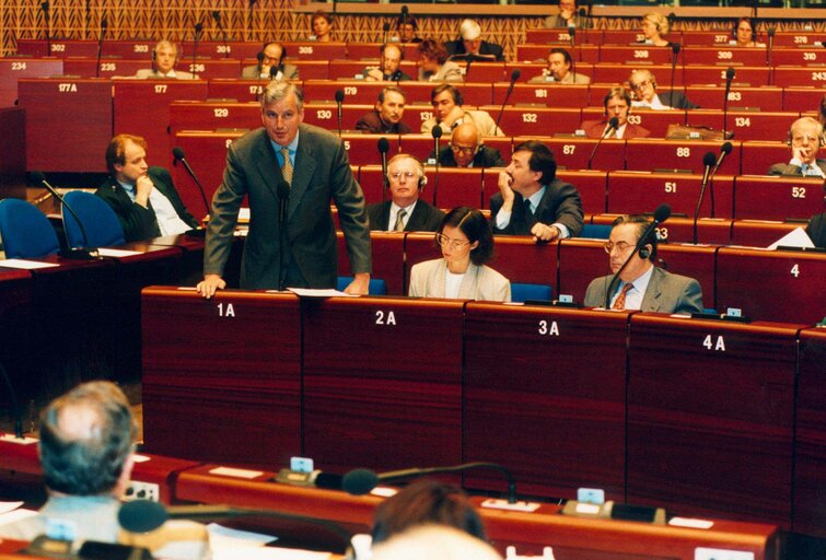 The French State Secretary for European Affairs addresses the EP in Strasbourg.