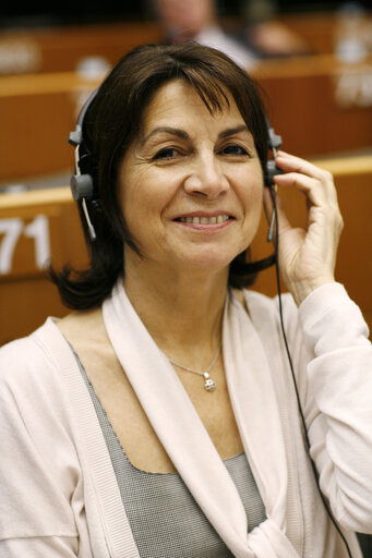 MEP Claire GIBAULT at the EP in Brussels.