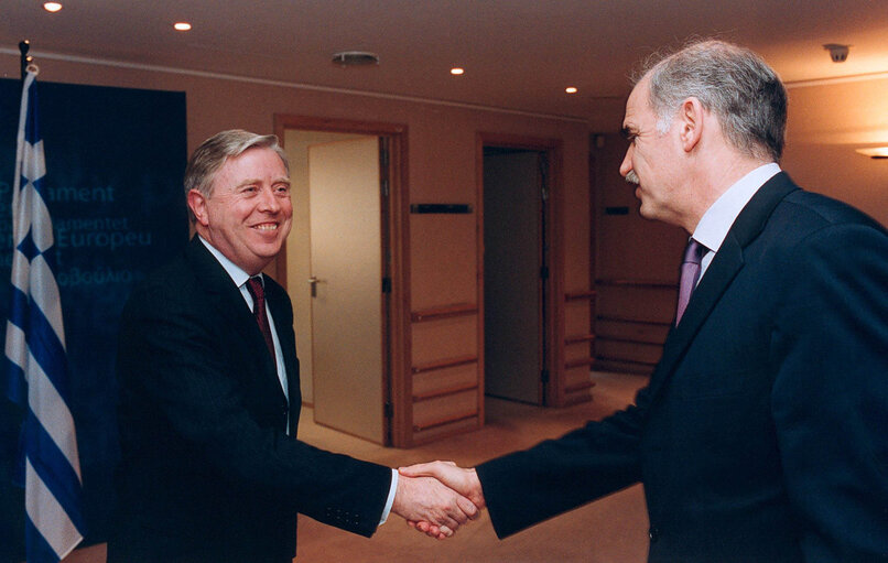 Visit of the Greek Minister for Foreign Affairs to the EP in Brussels.