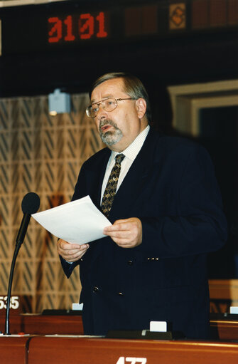 Seppo Viljo PELTTARI in plenary session in Strasbourg.