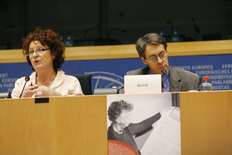 Foto 18: Joint conference of the EP, EC and UN on 60 years of the Universal Declaration of Human Rights: the defenders take the floor.