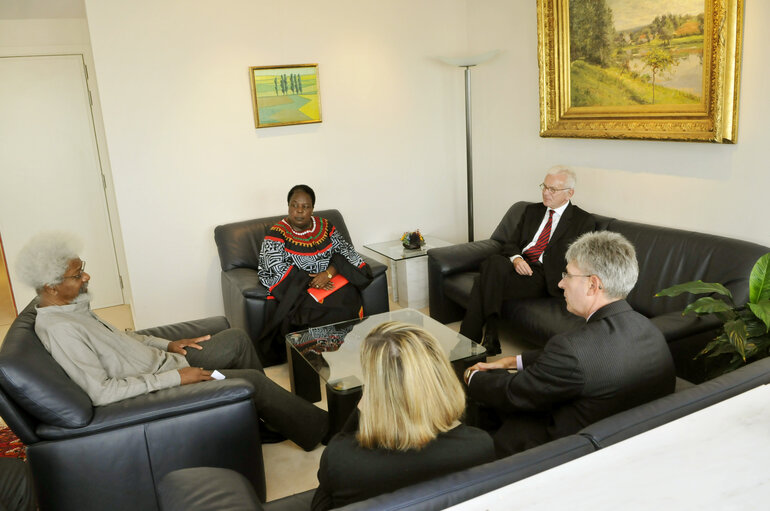 EP President meets with the Laureate of the Nobel Prize in Literature and with the President of the Pan-African Parliament.