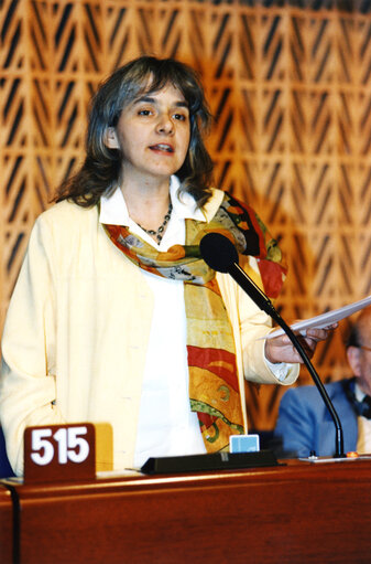 Billede 4: Elisabeth SCHROEDTER in plenary session in Strasbourg.