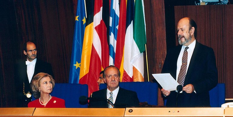 Visit of the King and Queen of Spain to the EP in Strasbourg.