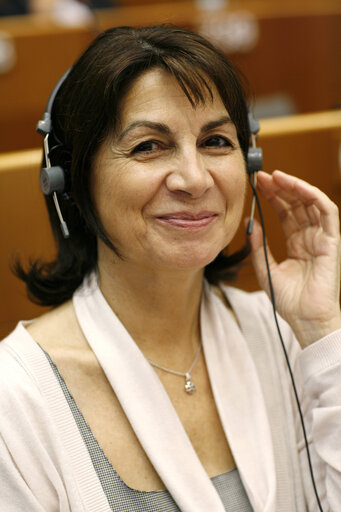 MEP Claire GIBAULT at the EP in Brussels.