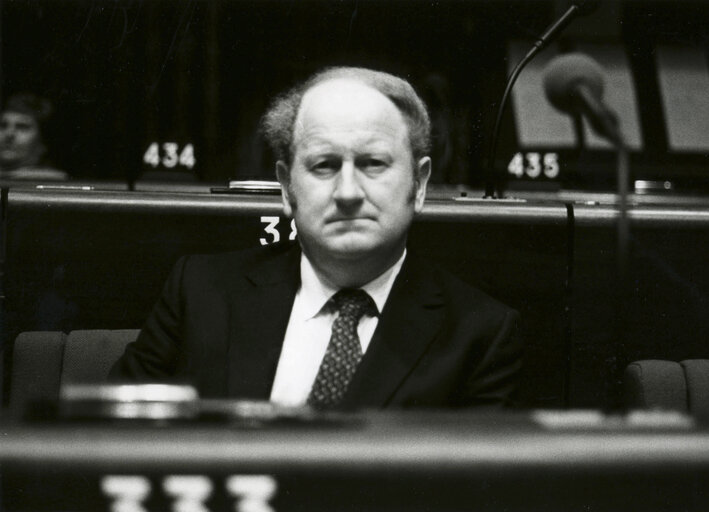 Seamus PATTISON attends a plenary session in October 1982