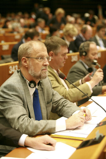 Johannes LEBECH in plenary session in Brussels.