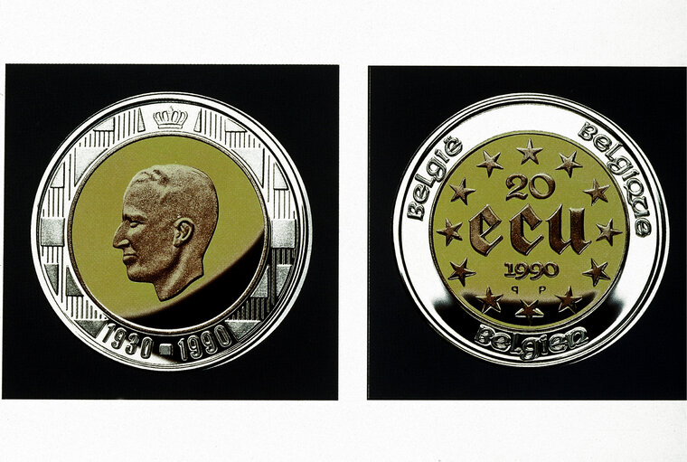 Illustrations of the ECU currency project in 1990