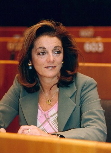 MEP Minerva Melpomeni MALLIORI attends a plenary session in Brussels