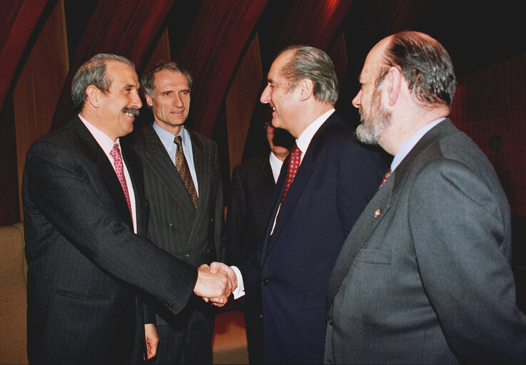 Renzo IMBENI MEP with guests of the EP.