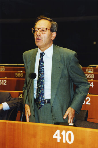 Bernard STASI in plenary session in Brussels