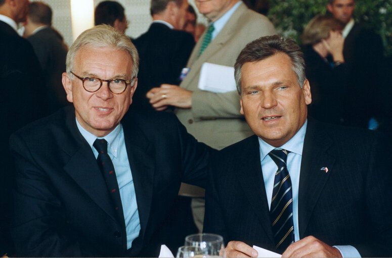 Aleksander KWASNIEWSKI, President of Poland, makes an official visit to the EP in Strasbourg