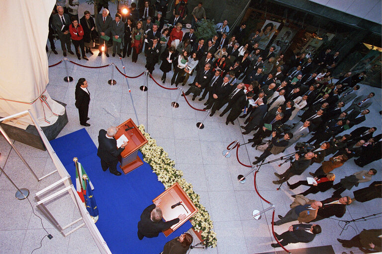 EP President and President of Italian Senate, inaugurate the sculpture Zenith in the ASP building