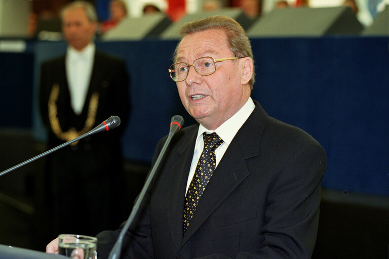 Fotografi 8: Visit of the President of Slovakia to the EP in Strasbourg.