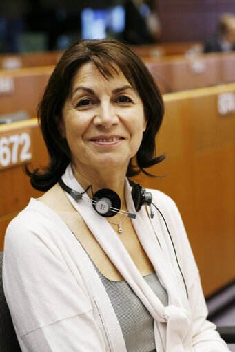 MEP Claire GIBAULT at the EP in Brussels.