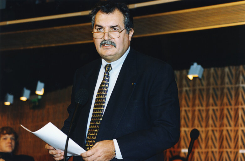 Jean-Antoine GIANSILY in plenary session in Strasbourg.