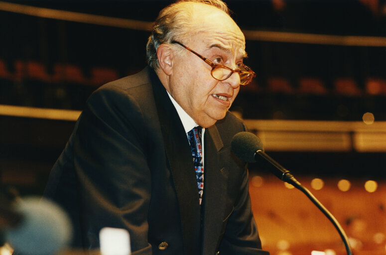 Lucio MANISCO in plenary session in Strasbourg.