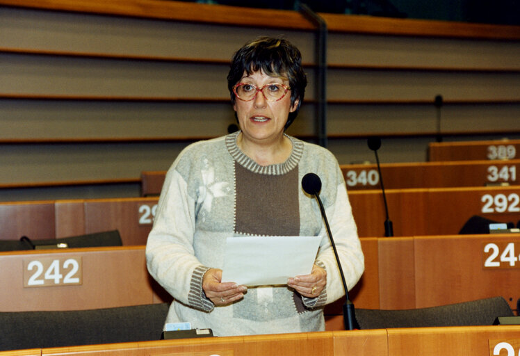 Foto 11: Mireille C. ELMALAN in plenary session in Brussels