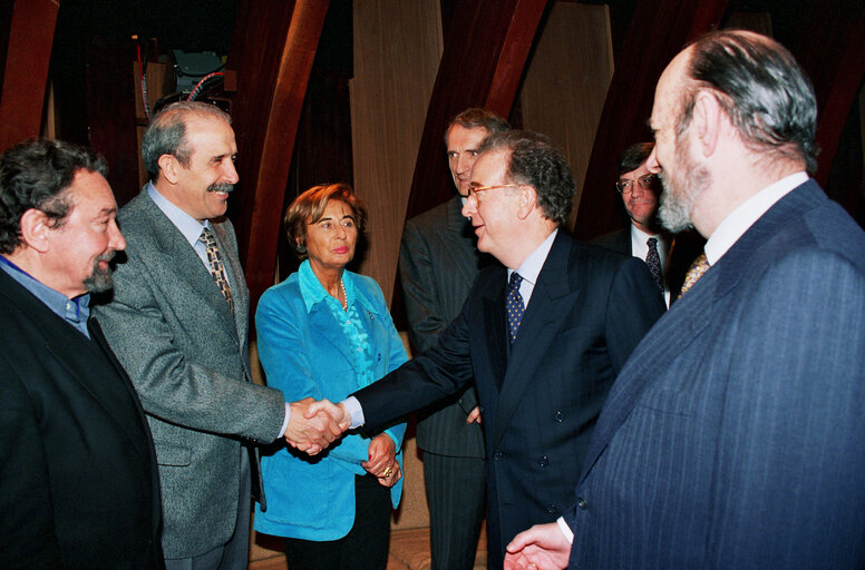 Renzo IMBENI MEP with guests of the EP.