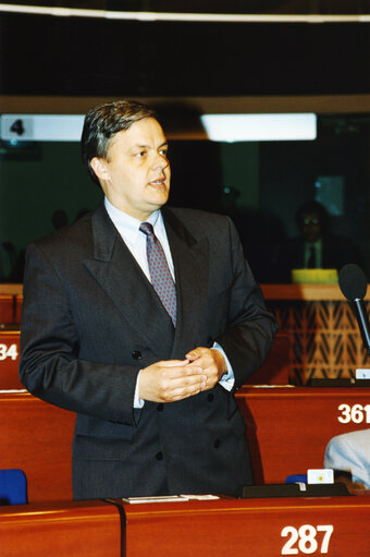 Fotografie 7: Christoph KONRAD in plenary session in Strasbourg.