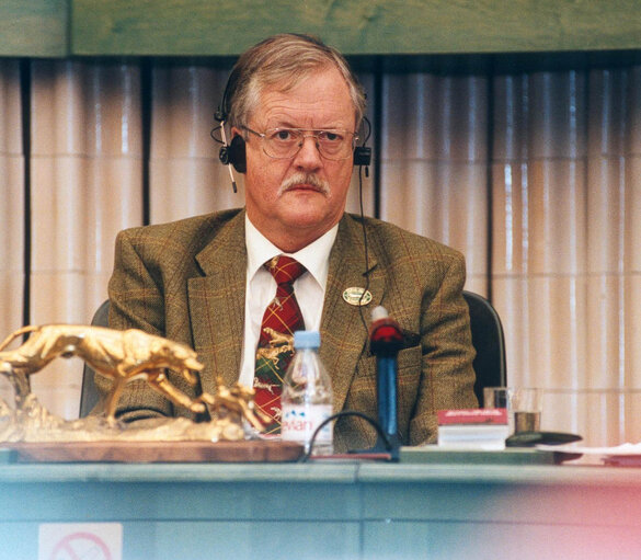 MEP Roger HELMER attends a meeting in Strasbourg