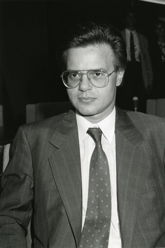 MEP Harald NEUBAUER attends a plenary session in Strasbourg in September 1989