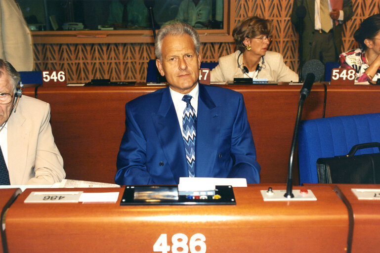 Jean BAGGIONI in plenary session in Strasbourg.