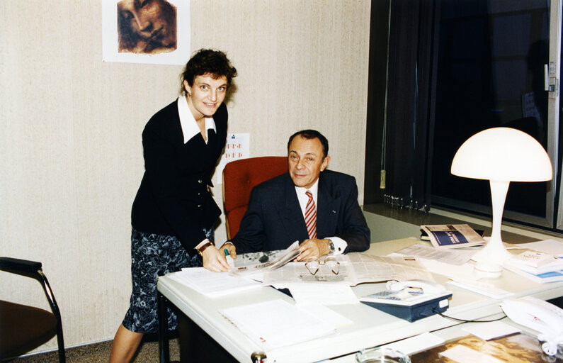 Michel ROCARD at the EP in Strasbourg.