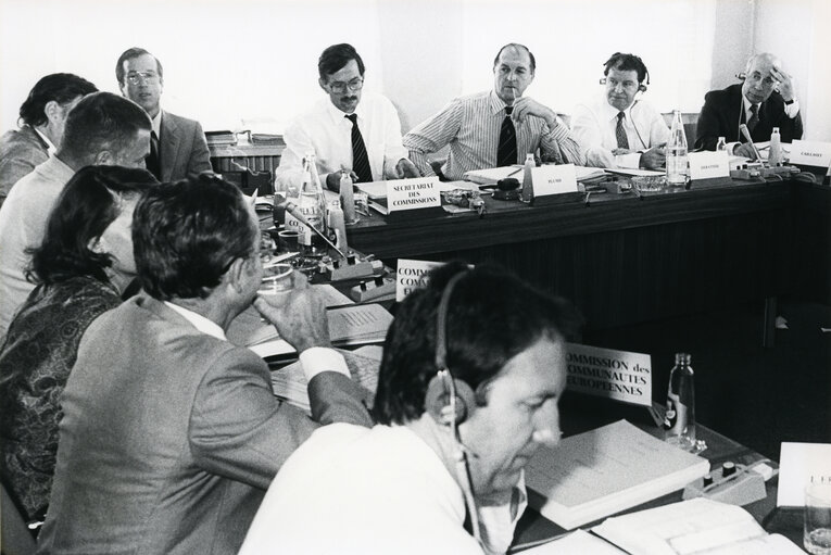 Lord Henry PLUMB and Michel DEBATISSE at the Committee of Agriculture in September 1979