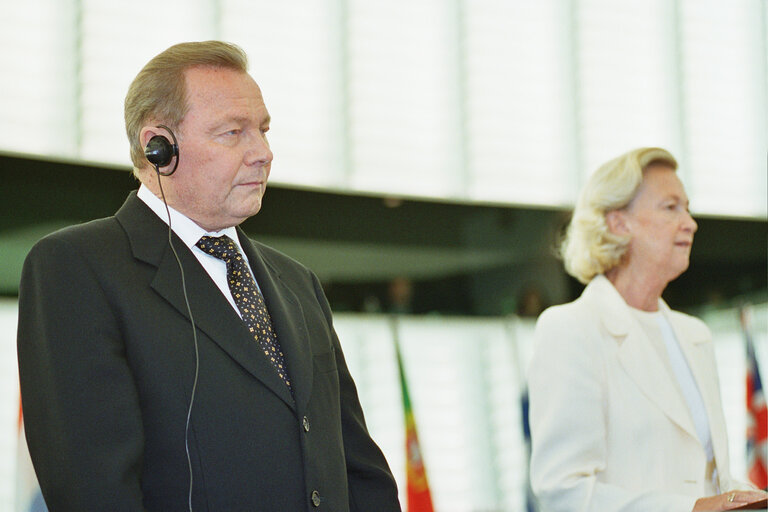 Fotografi 9: Visit of the President of Slovakia to the EP in Strasbourg.