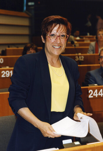 Mireille C. ELMALAN in plenary session in Brussels.