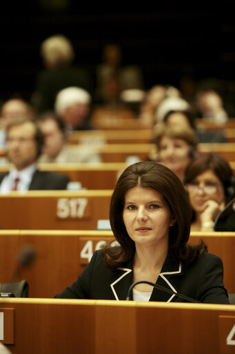 Monica Maria IACOB-RIDZI in plenary session in Brussels.