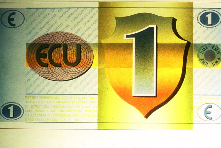 Illustrations of the ECU currency project in 1990