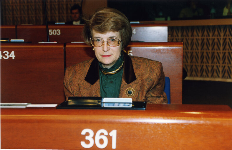 Valokuva 22: Marlene LENZ in plenary session in Strasbourg.