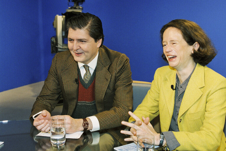 Television debate recording in Strasbourg