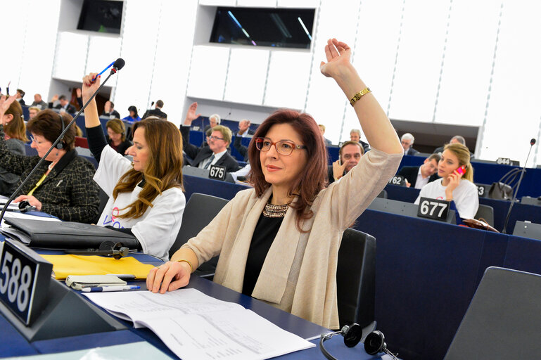 Foto 6: Romana JORDAN in plenary session week 09 2014 in Strasbourg