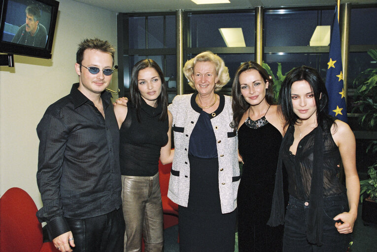 Visit of the Rockband  The Corrs at the European Parliament in Strasbourg