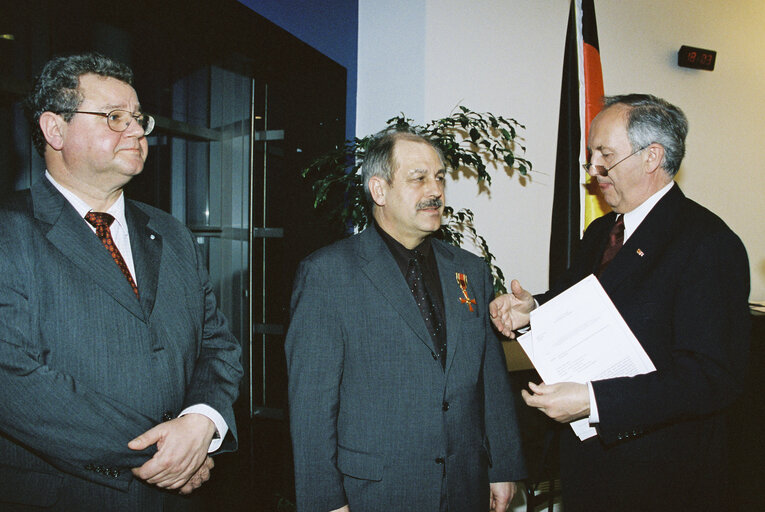 German MEPs are awarded the German 'Verdienstkreuz' (Merit Cross of the Federal Republic of Germany)