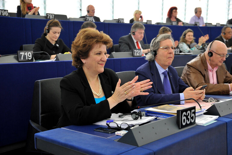 Antigoni PAPADOPOULOU in plenary in Strasbourg