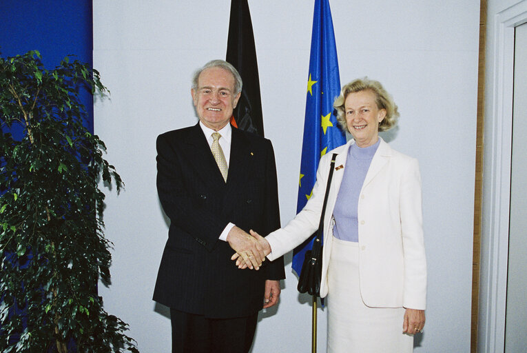 German President makes an official visit to the EP in Strasbourg