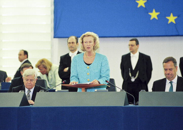 Billede 13: Plenary session in Strasbourg in May 2000 with President of Slovenia