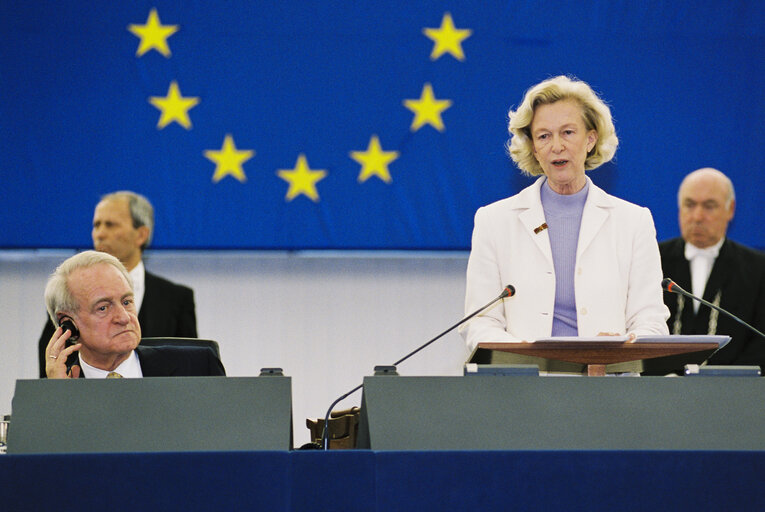 Foto 14: German President makes an official visit to the EP in Strasbourg